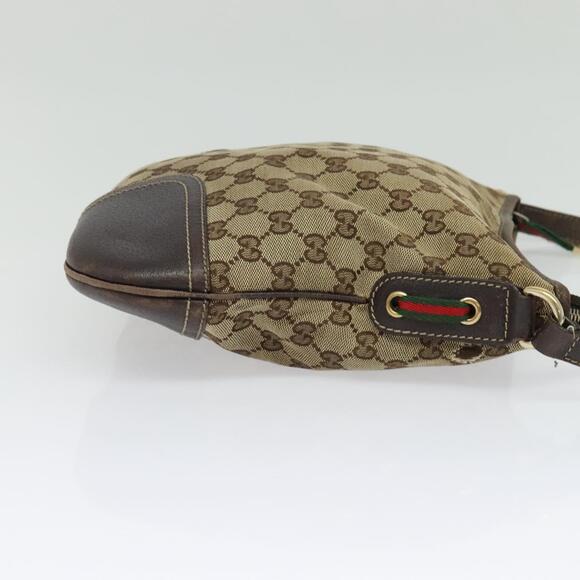 GUCCI GG Canvas Web Sherry Line Shoulder Bag Beige Red Green - Picture 5 of 12